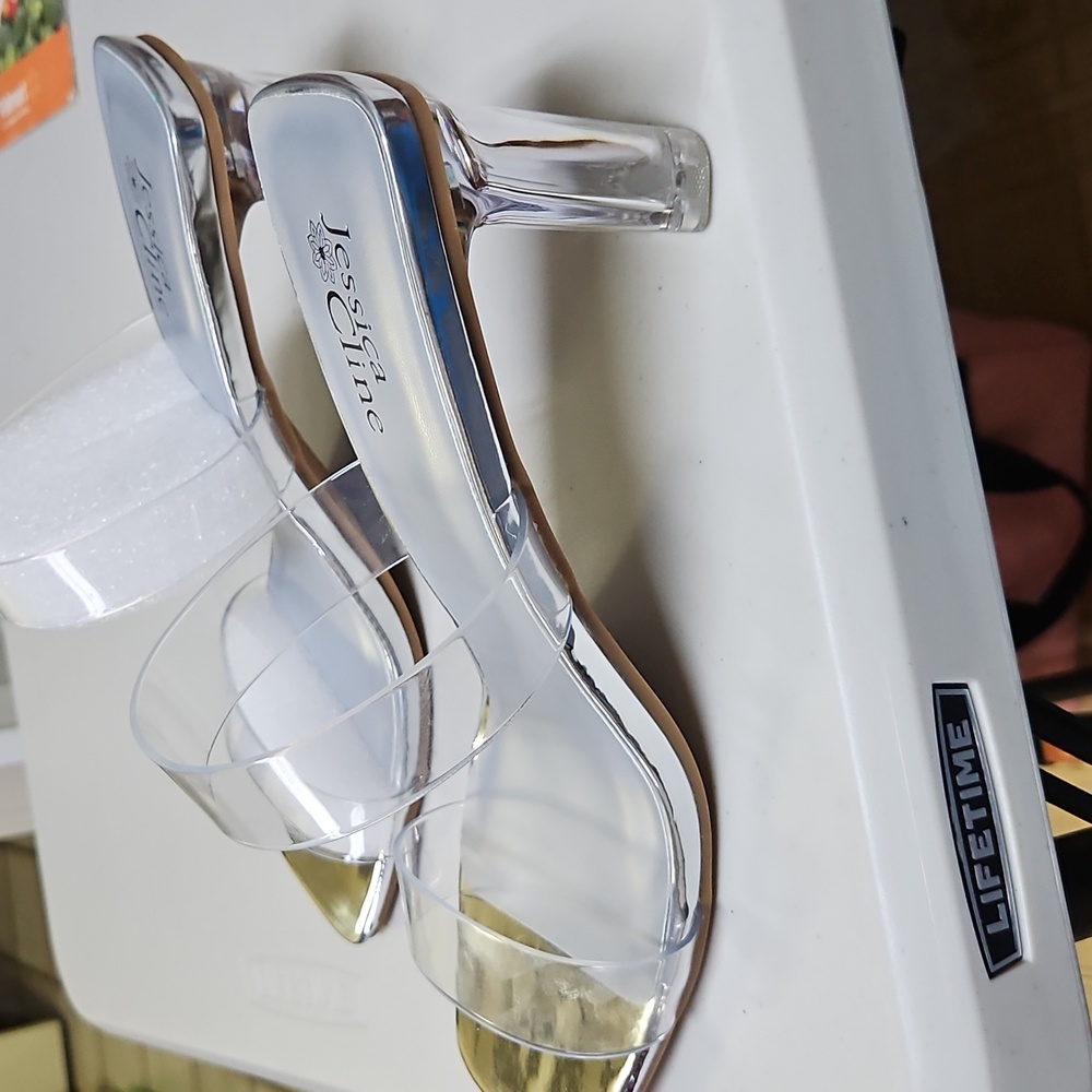 Elegant Clear Silver Insole Women's Sandals